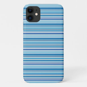 Cute blue white stripes iPhone 11 case