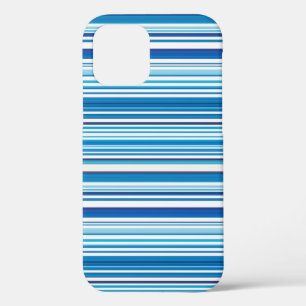 Cute blue white stripes iPhone 12 pro case