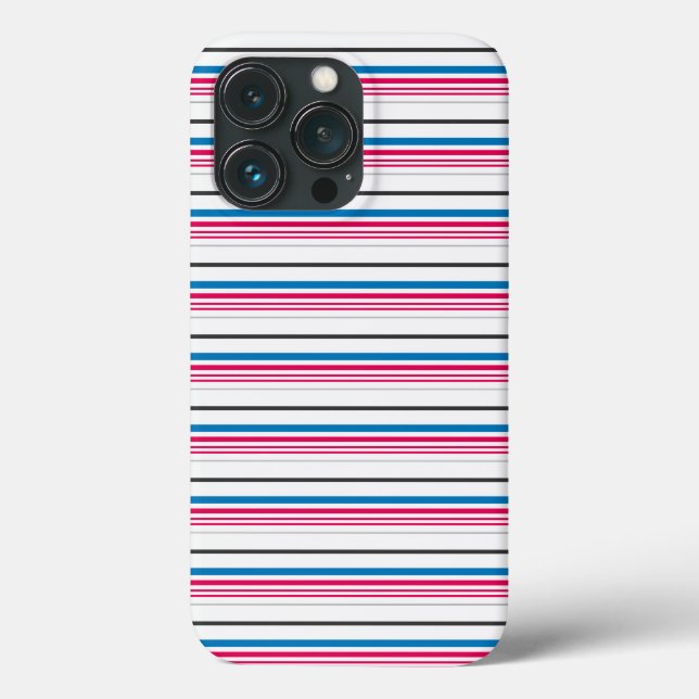 Cute blue white stripes Case-Mate iPhone case (Back)