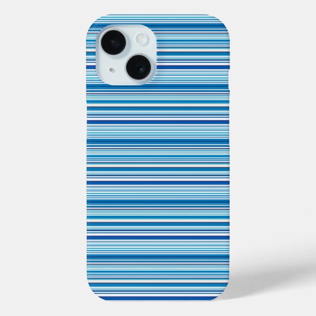 Cute blue white stripes Case-Mate iPhone case (Back)