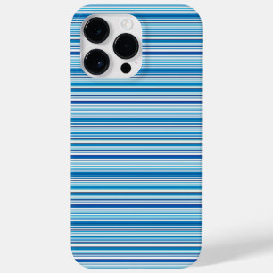 Cute blue white stripes Case-Mate iPhone 14 pro max case