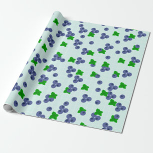 Cute Blueberries Wrapping Paper 