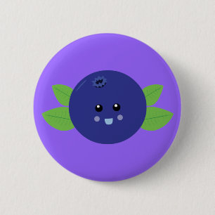 Cute Blueberry 2 Inch Round Button