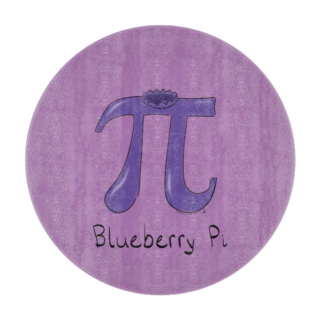 Cute Blueberry Pi Symbol Math Teacher Cutting Board (Front)