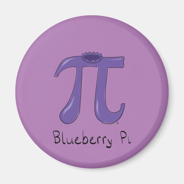 Cute Blueberry Pi Symbol Math Teacher Magnet (Front)