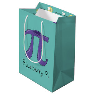 Cute Blueberry Pi Symbol Math Teacher Medium Gift Bag