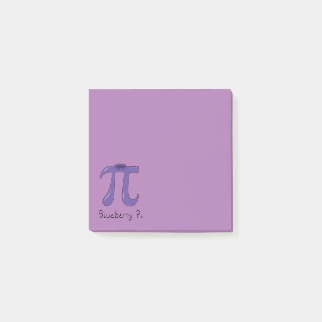 Cute Blueberry Pi Symbol Math Teacher Post-it Notes (Front)