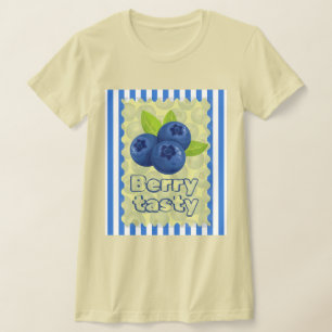 Cute Blueberry Pun Illustration T-Shirt