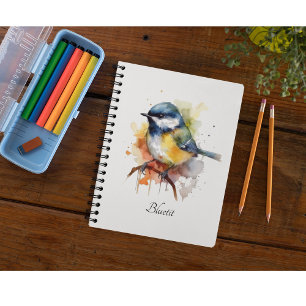 Cute Bluetit sur une branche, personnalisé