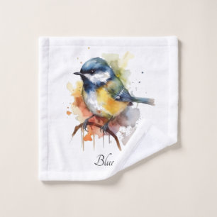 Cute Bluetit sur une branche, personnalisé