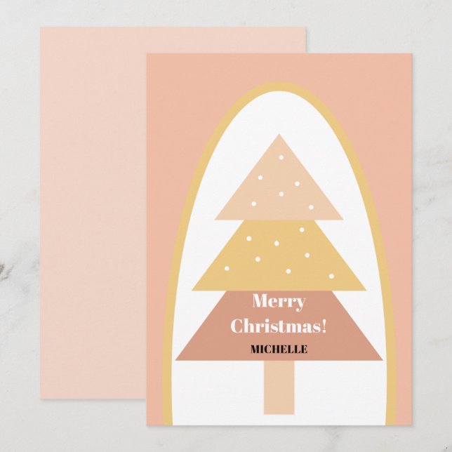 Cute Blush Holiday Tree  (Front/Back)
