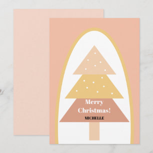 Cute Blush Holiday Tree  Card
