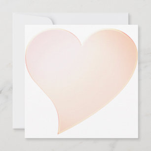 Cute blush pink big heart simple minimalist card