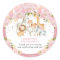 Cute Blush Pink Floral Jungle Birthday Baby Shower
