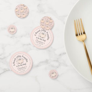 Cute Blush Pink Little Pumpkin Baby Shower Confetti
