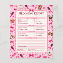 Cute Blush Pink Modern Pet Daily Report