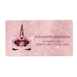 Cute Blush rose Unicorne fête d'anniversaire