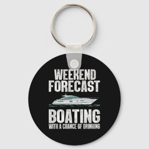 Cute Boat Drinking Art For Men Women Boating Ponto Keychain