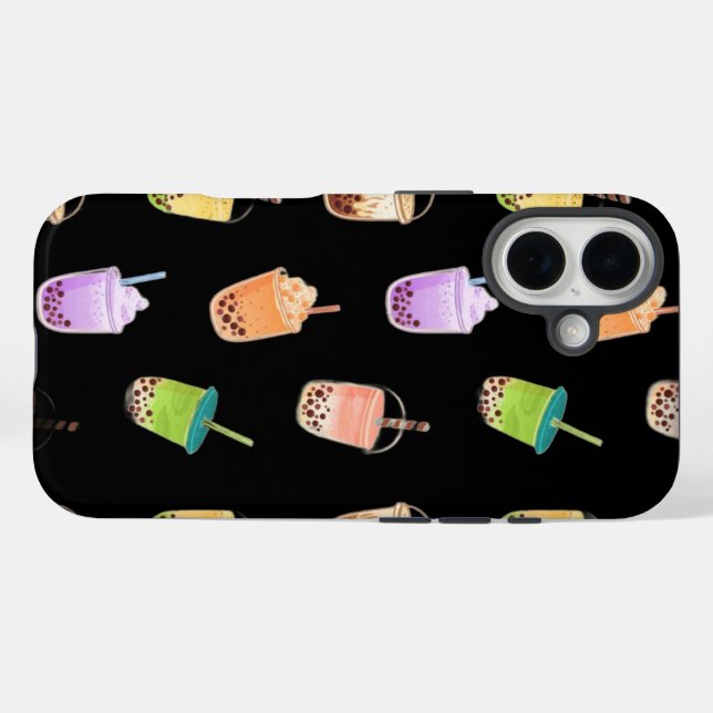 Cute Boba Milk Tea Phone Case (Back (Horizontal))
