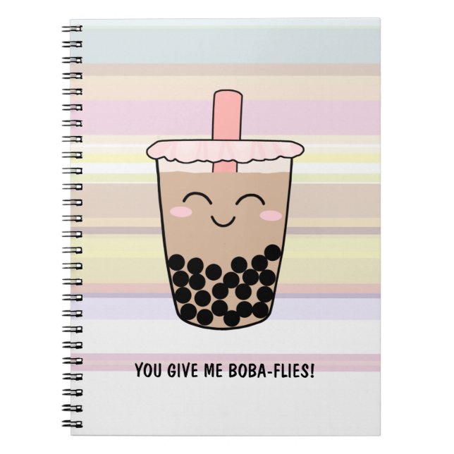 Cute Boba Milk Tea Pun Notebook (Front)