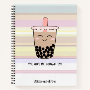 Cute Boba Milk Tea Pun Notebook