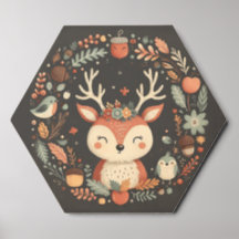 Cute Boho Autumn Deer wreath