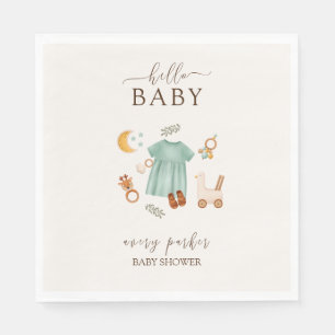Cute Boho Baby Girl Clothes Baby Shower Napkin