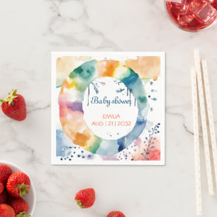 Cute Boho Baby Shower Custom Napkins Personalized