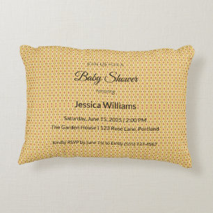 Cute Boho Baby Shower Gender Neutral, Customizable Accent Pillow