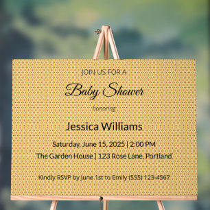 Cute Boho Baby Shower Gender Neutral, Customizable Acrylic Sign