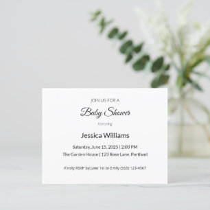 Cute Boho Baby Shower Gender Neutral, Customizable Announcement Postcard