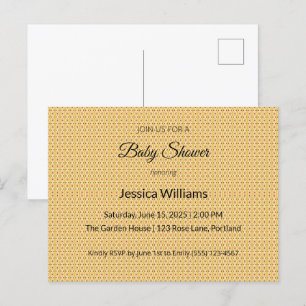 Cute Boho Baby Shower Gender Neutral, Customizable Announcement Postcard