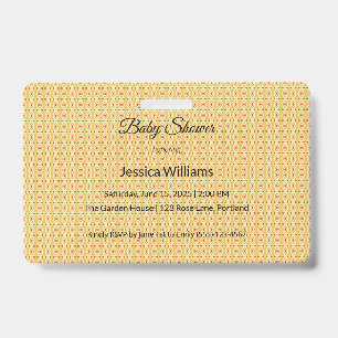 Cute Boho Baby Shower Gender Neutral, Customizable Badge