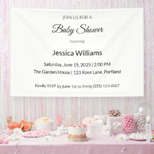 Cute Boho Baby Shower Gender Neutral, Customizable Banner