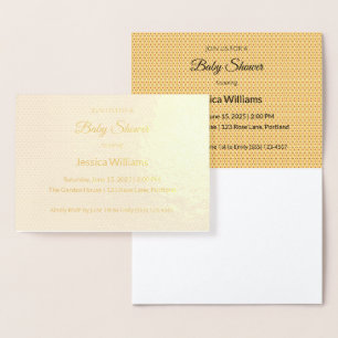 Cute Boho Baby Shower Gender Neutral, Customizable Foil Card