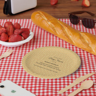 Cute Boho Baby Shower Gender Neutral, Customizable Paper Plate