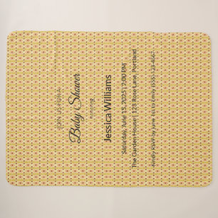 Cute Boho Baby Shower Gender Neutral, Customizable Sherpa Blanket
