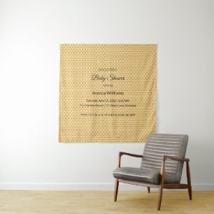 Cute Boho Baby Shower Gender Neutral, Customizable Tapestry