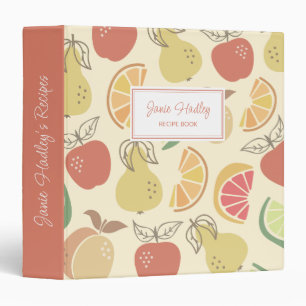 Cute Boho Citrus Yellow Recipe Binder