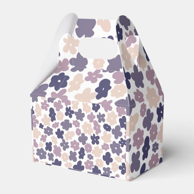 Cute Boho Daisy Baby Shower Favor Box (Front Side)