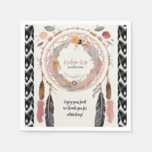 Cute Boho Dreamcatcher Baby Shower Party Napkin