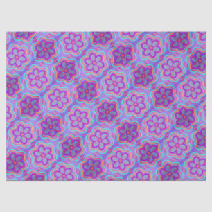 Cute Boho Flower Pattern Floral Pretty Cool Purple Tissue Paper