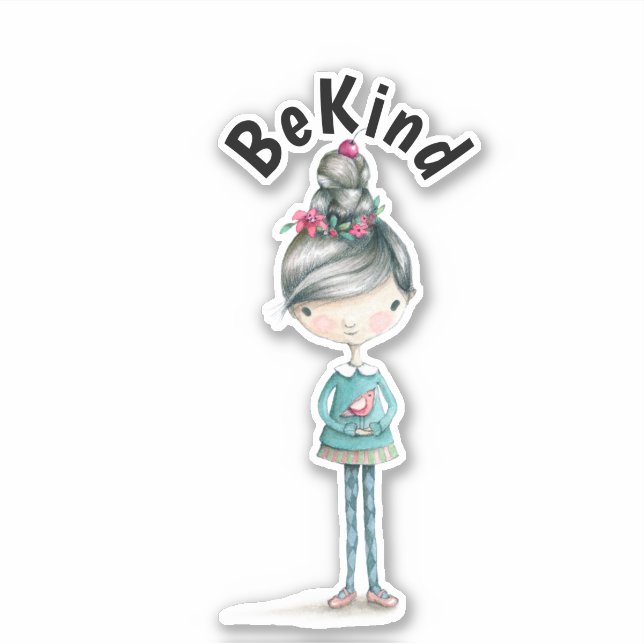 Cute BOHO Girl "Be Kind" (Front)
