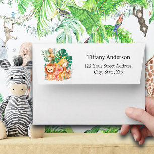 Cute Boho Jungle Animals Envelope