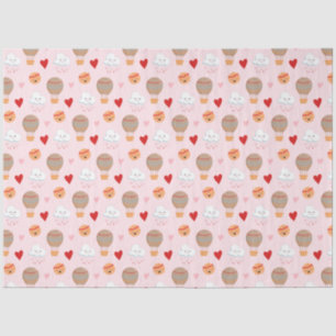 Cute Boho Pattern on Pink Tissue Paper