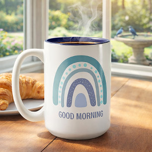 Cute Boho Rainbow Positive Vibes Gift Coffee Mug