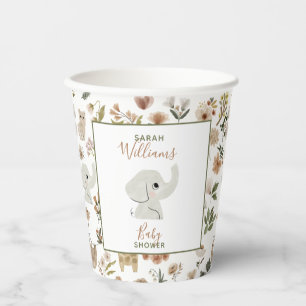 Cute Boho Safari Anamials Baby Shower Paper Cups