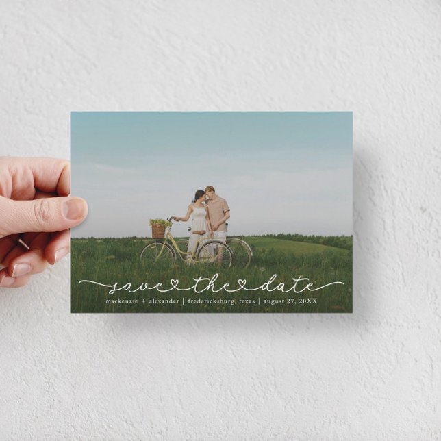 Cute Boho Script Modern Save The Date Card (Créateur téléchargé)