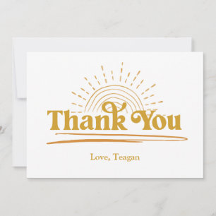 Cute Boho Sun Carte de remerciements
