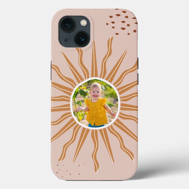 Cute Boho Sun Personnalisez votre coque iphone pho (Verso)